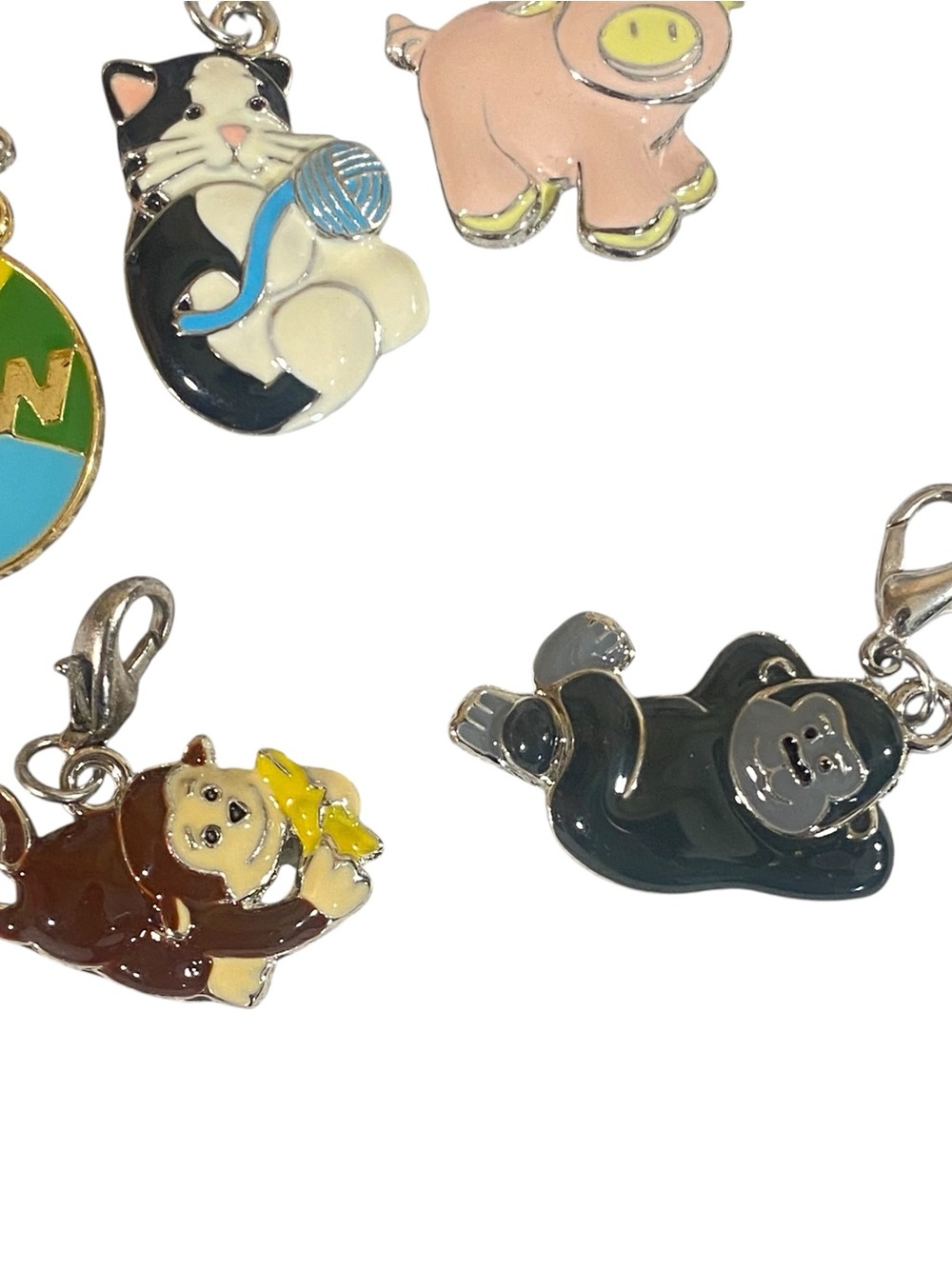 Webkinz Ganz Charms Set of 10 Enambled Charms Silver Plated Authetic Stamped - Picture 5 of 7